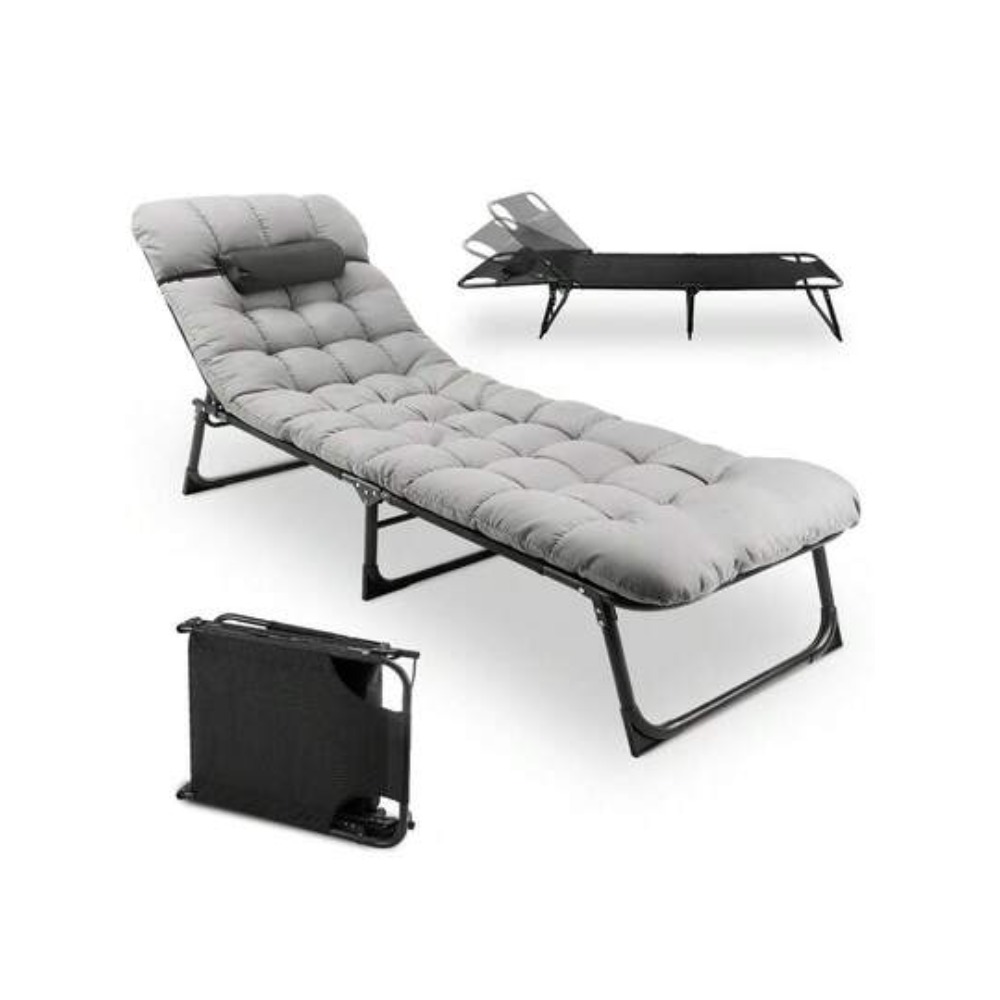 Outdoor Camping Cot - 성인용 고강도 접이식 캠핑 침대, 탈부착