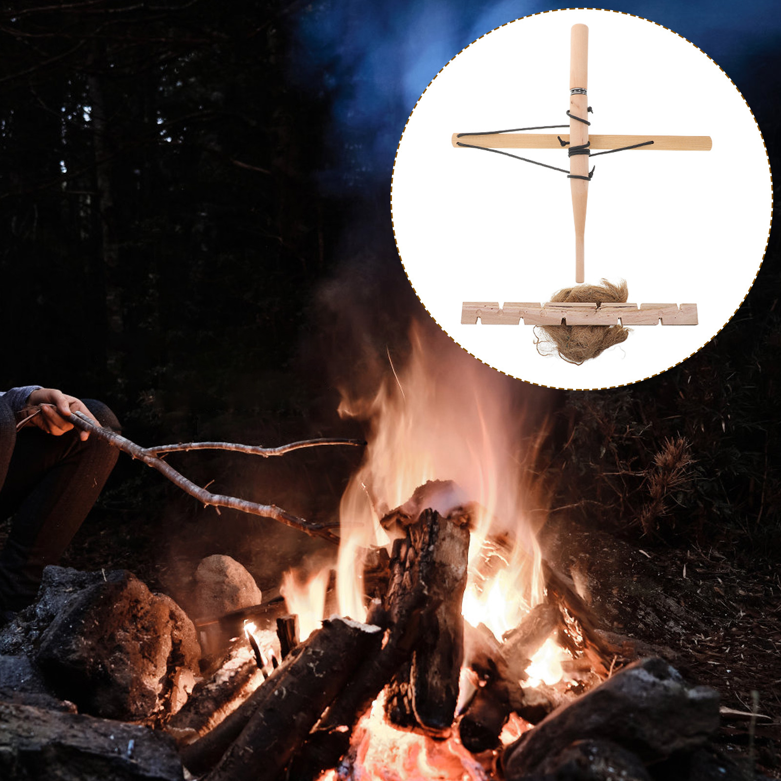 Outdoor Camping Kit - 보우 드릴 파이어 스타터 야외 원시