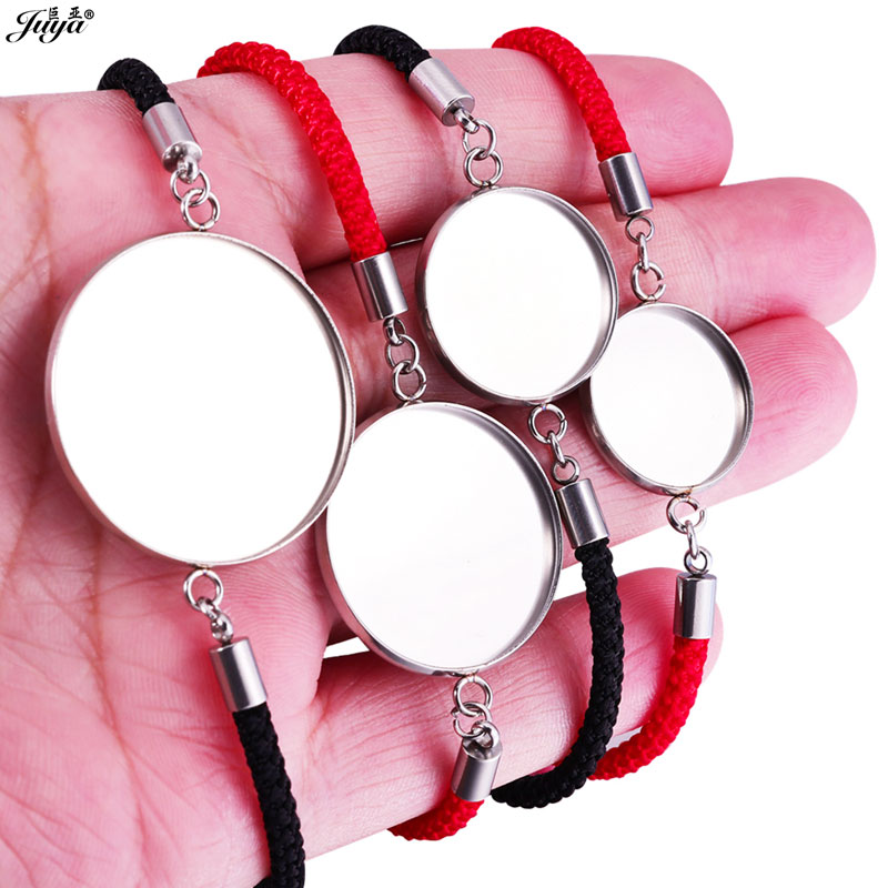Paracord Bracelet - 4 개/몫 18-30mm 스테인레스 스틸 카보