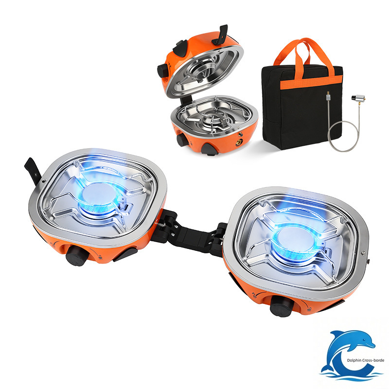 Outdoor Camping Burner - 2026년형 새로운 더블 헤드 카세트 스토브