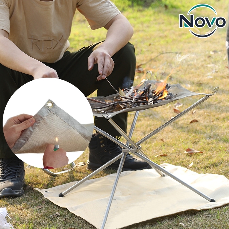 Outdoor Camping Grill - 야외 캠핑 화덕 매트, 캠프파이어 바베큐