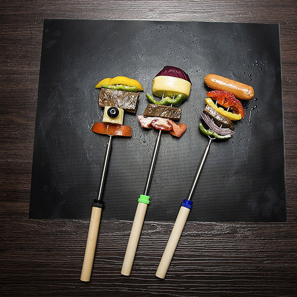 Outdoor Gas Stove - 3Pcs 내열성 논스틱 바베큐 그릴 매트