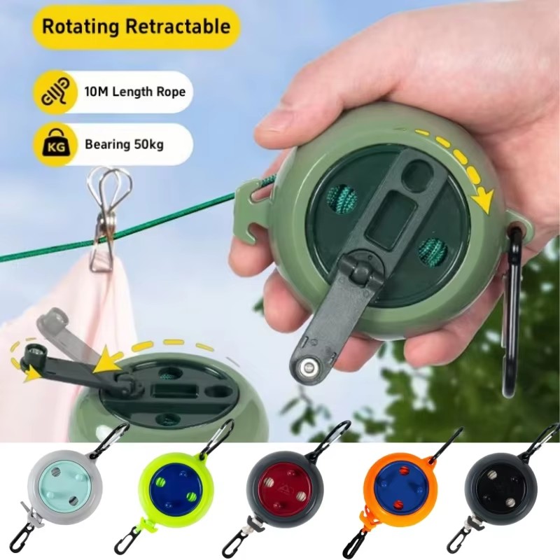Camping Outdoor Clothing - 10M 접이식 빨랫줄 야외 여행용 휴대용