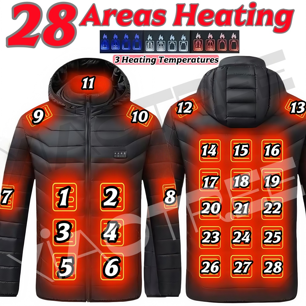 Camping Outdoor Clothing - 28개 구역 남녀 공용 발열 재킷