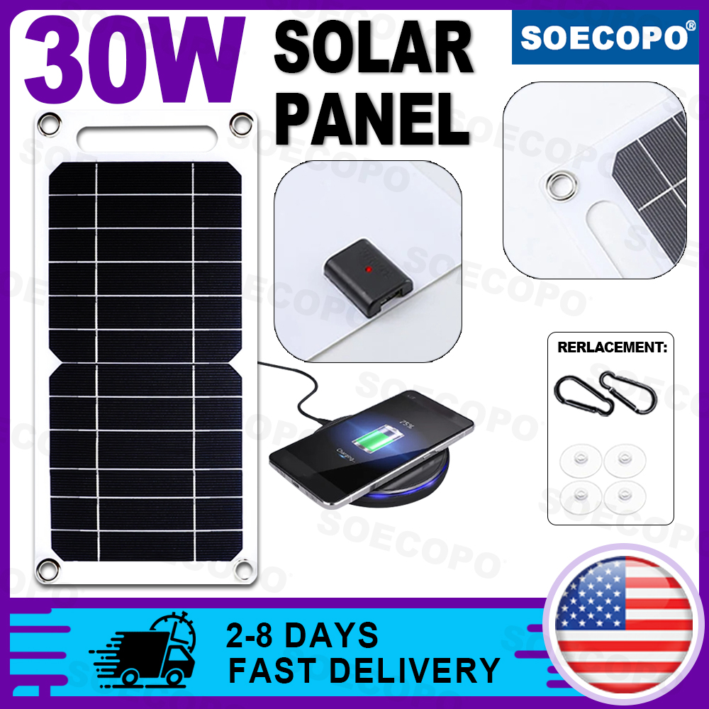 Outdoor Camping Warehouse - SOECOPO 30W 경량 플렉시블 태양광 패널