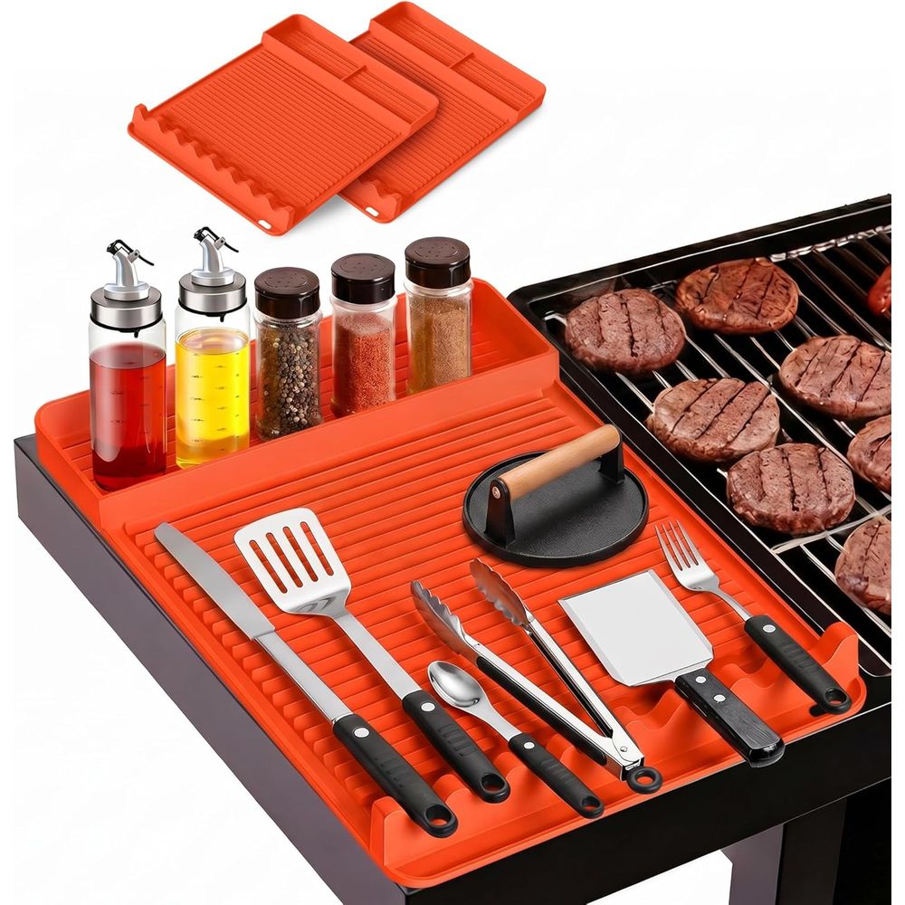 Outdoor Camping Grill - 내열 실리콘 그릴 매트 - 16x11.5''