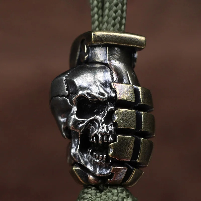듀얼 컬러 해골 수류탄 황동 나이프 비즈, EDC DI - Paracord Bracelet 리뷰 및 가격