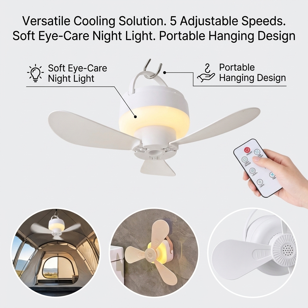 소형 천장 선풍기 휴대용 USB 걸이형 선풍기 - 기숙 - Outdoor Camping Ventilator 리뷰 및 가격