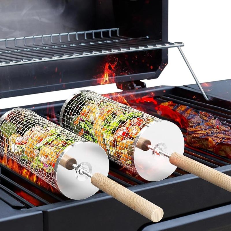 식품 등급 스테인리스 스틸 원형 회전 BBQ 그릴 바스 - Outdoor Camping Grill 리뷰 및 가격