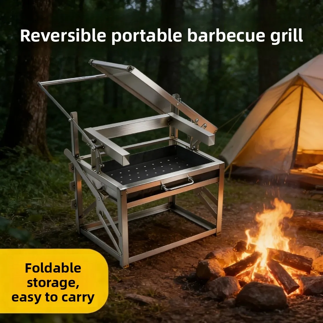 내구성 있는 자동 회전 바비큐 그릴, 높이가 높고 두꺼 - Outdoor Camping Grill 리뷰 및 가격