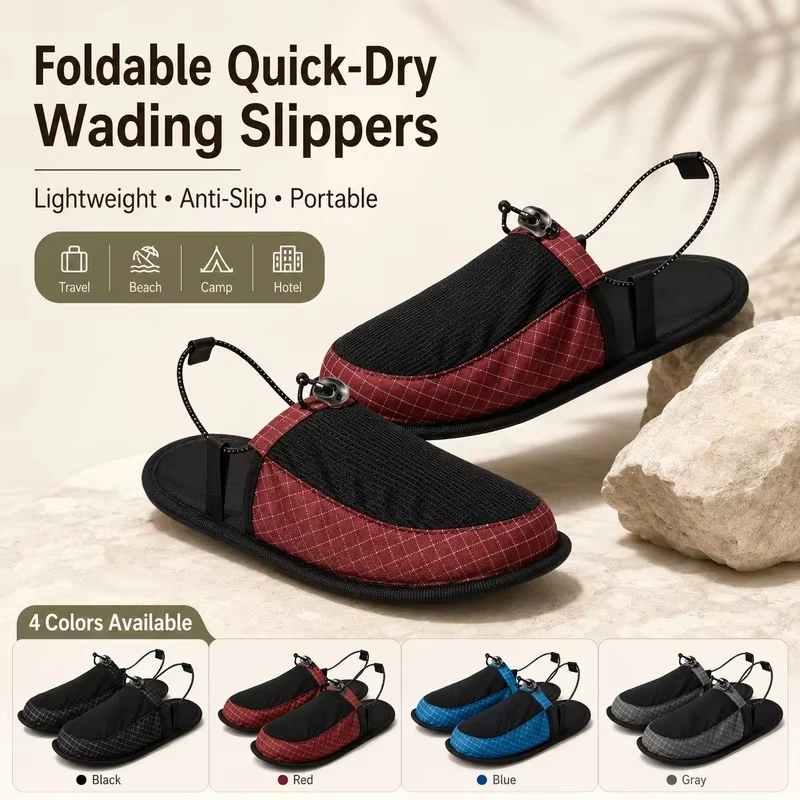 리버 트레킹 워터 슈즈 초경량 접이식 미끄럼 방지 퀵  - Outdoor Camping Slippers 리뷰 및 가격