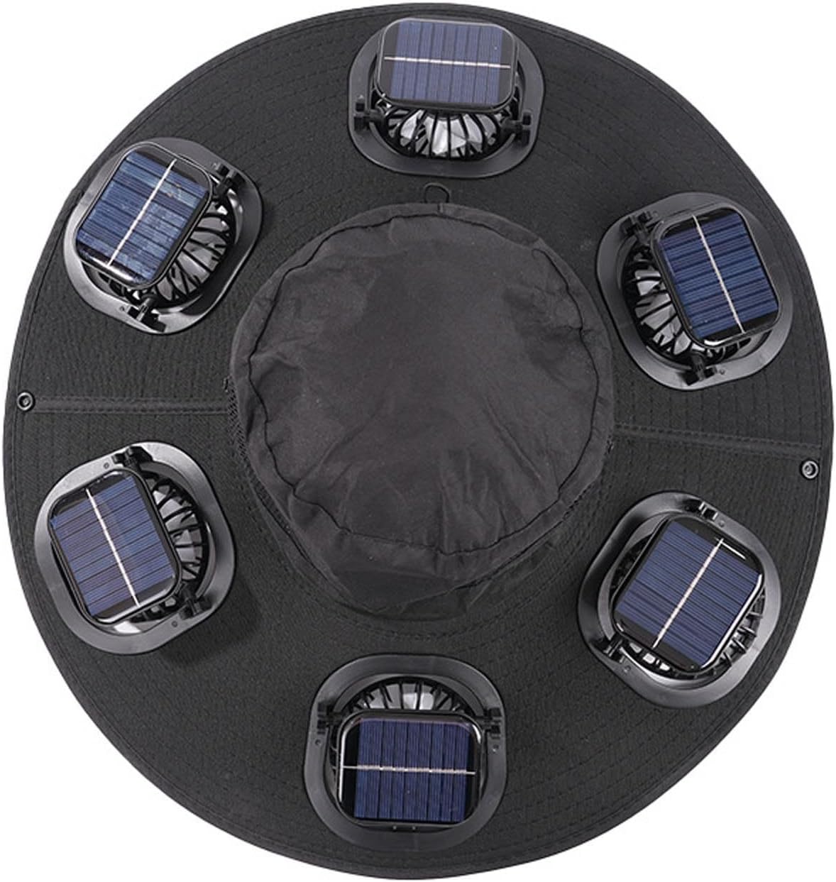 핫 6 팬 솔라 팬 모자 통기성 자외선 차단 넓은 챙  - Outdoor Camping Ventilator 리뷰 및 가격