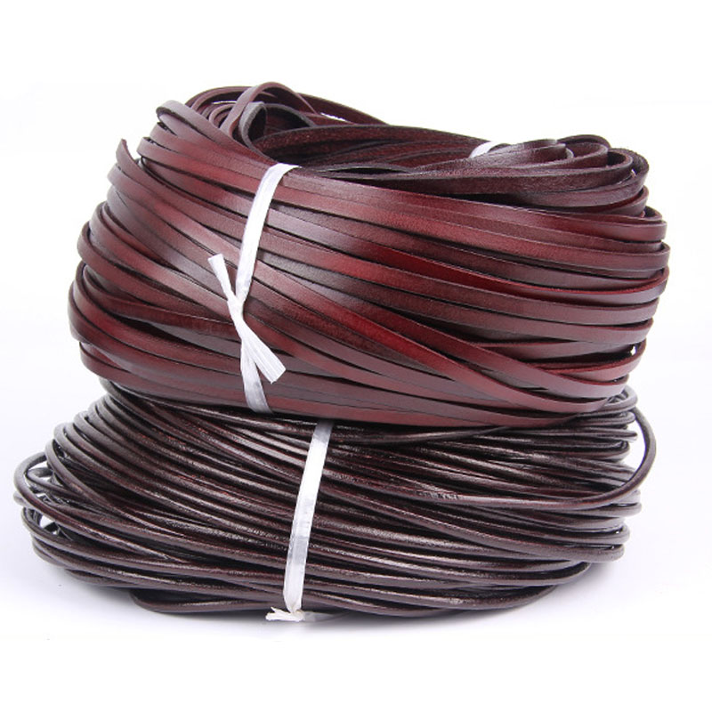 2 미터 1-20mm 레트로 정품 가죽 코드 플랫 라운 - Paracord Bracelet 리뷰 및 가격