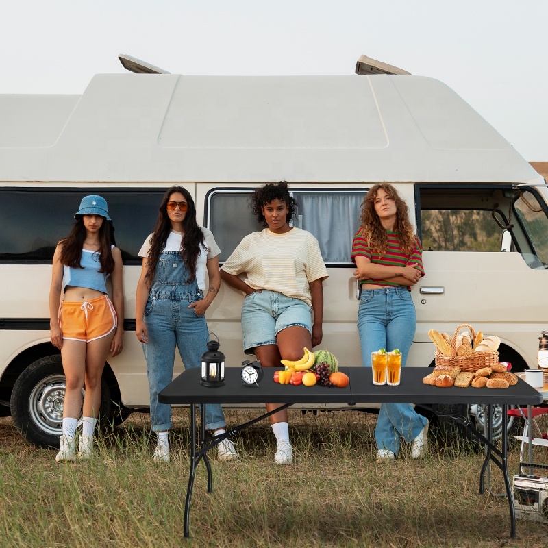 휴대용 6피트 플라스틱 접이식 테이블 야외용 고하중 캠 - Outdoor Camping Warehouse 리뷰 및 가격