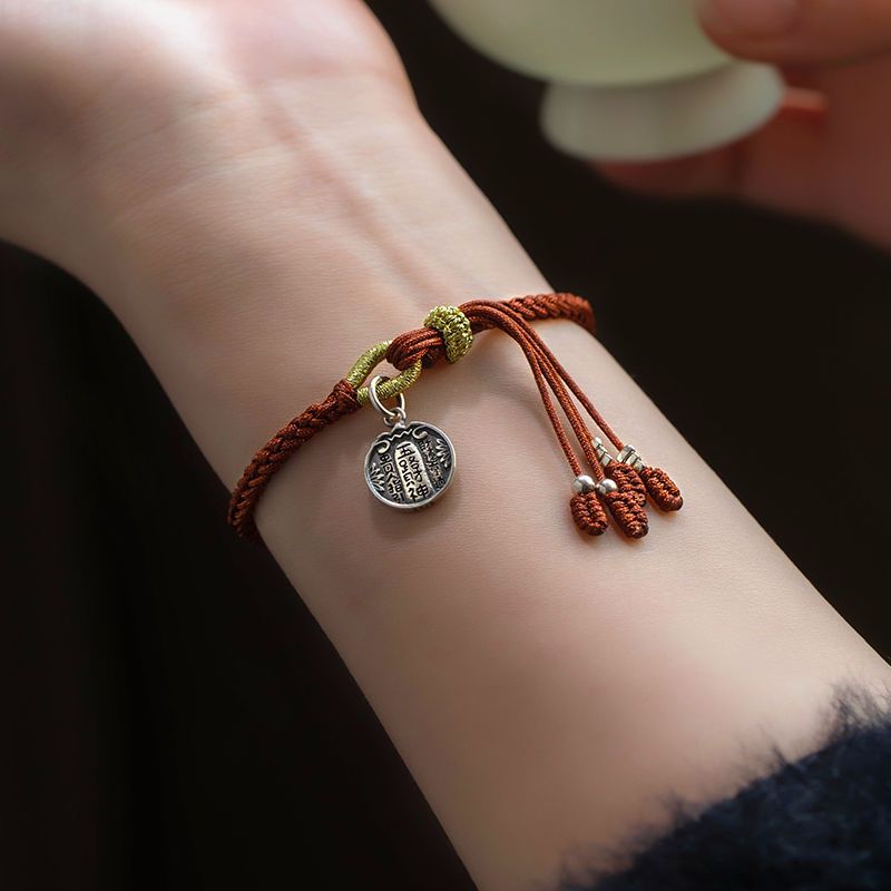 S925 스털링 실버 5 방향 부의 신 티베트 빨간 로 - Paracord Bracelet 리뷰 및 가격