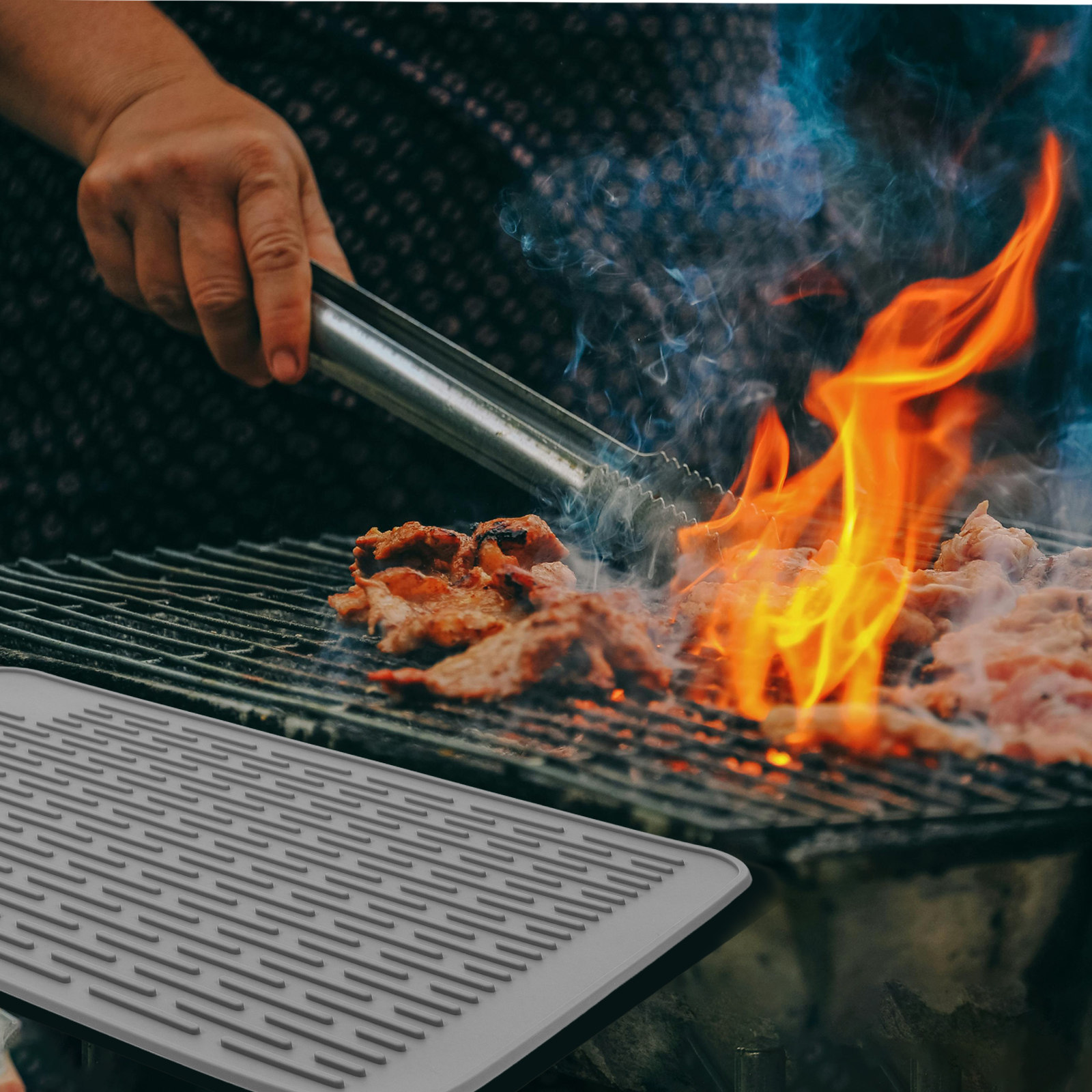 1pc 실리콘 그릴 매트 다목적 붙지 않는 바베큐 도구 - Outdoor Gas Stove 리뷰 및 가격