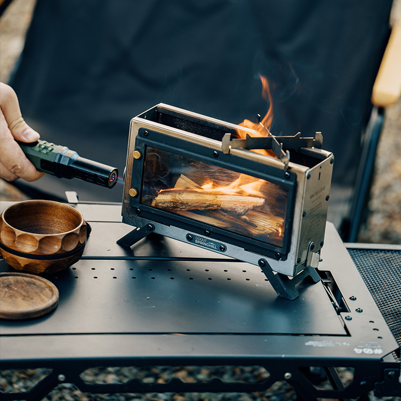 고아웃 스프링힐 나무 난로 휴대용 장작 사각 난로 스테 - Outdoor Camping Burner 리뷰 및 가격