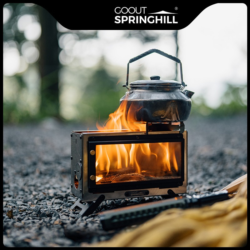 고아웃 스프링힐 나무 난로 휴대용 장작 사각 난로 스테 - Outdoor Camping Burner 리뷰 및 가격