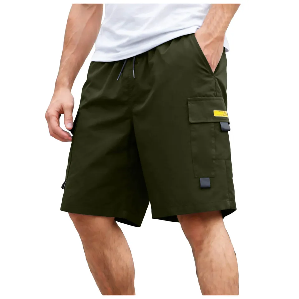남성 여름 카고 반바지 트렌디 루즈핏 드로스트링 멀티  - Camping Outdoor Clothing 리뷰 및 가격
