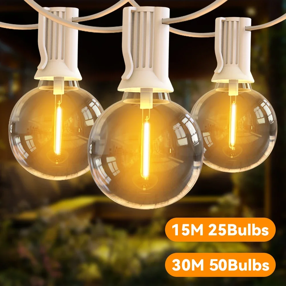 30M 15M 요정 문자열 빛 G40 LED 공 꽃줄  - Outdoor Camping Lights String 리뷰 및 가격