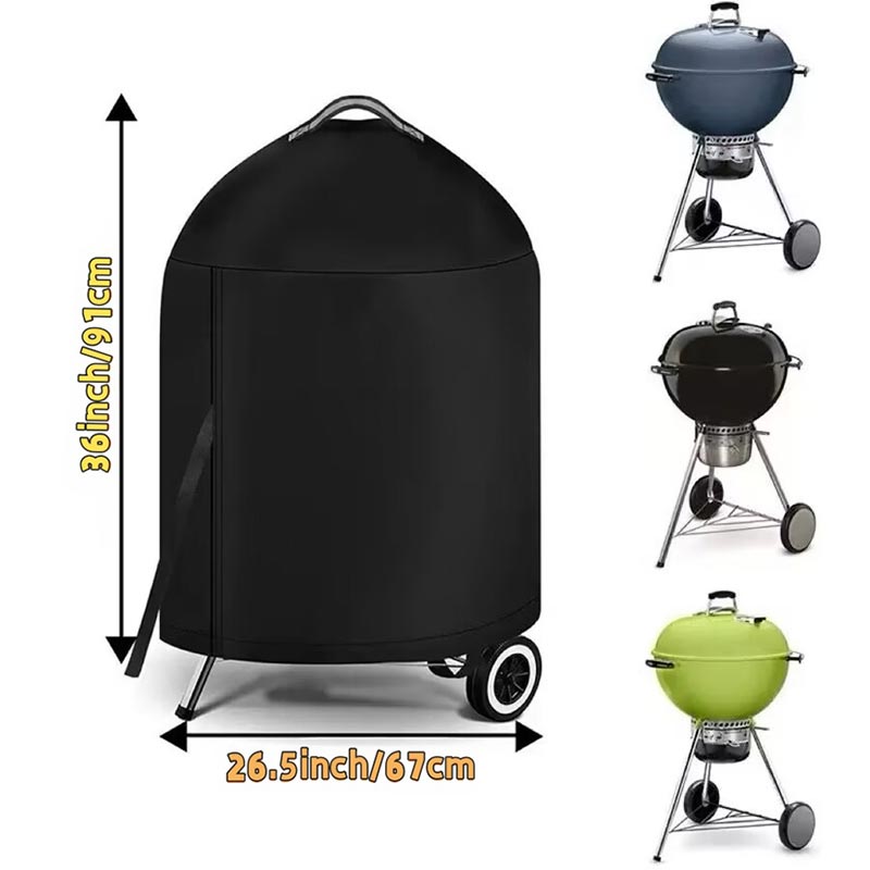 검정색 원형 야외 그릴 커버 (상단 손잡이 포함) 방수 - Outdoor Gas Stove 리뷰 및 가격